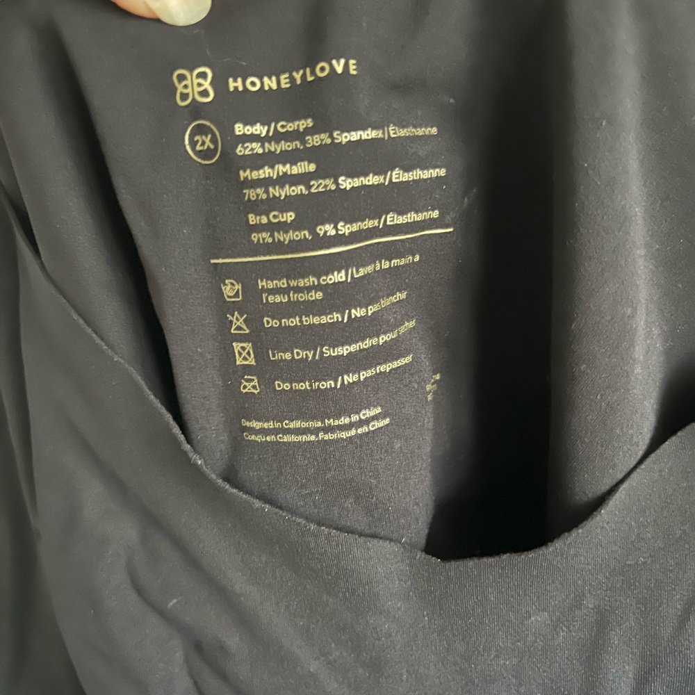 NWOT Honeylove LiftWear Black Cami Shapewear 2X - Picture 4 of 5